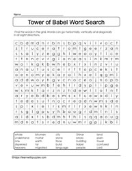 Tower of Babel WordSearch